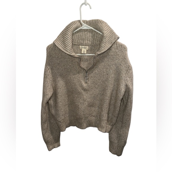 Jessica Simpson Beige Cropped Sweater, Size‎ M - Picture 1 of 2